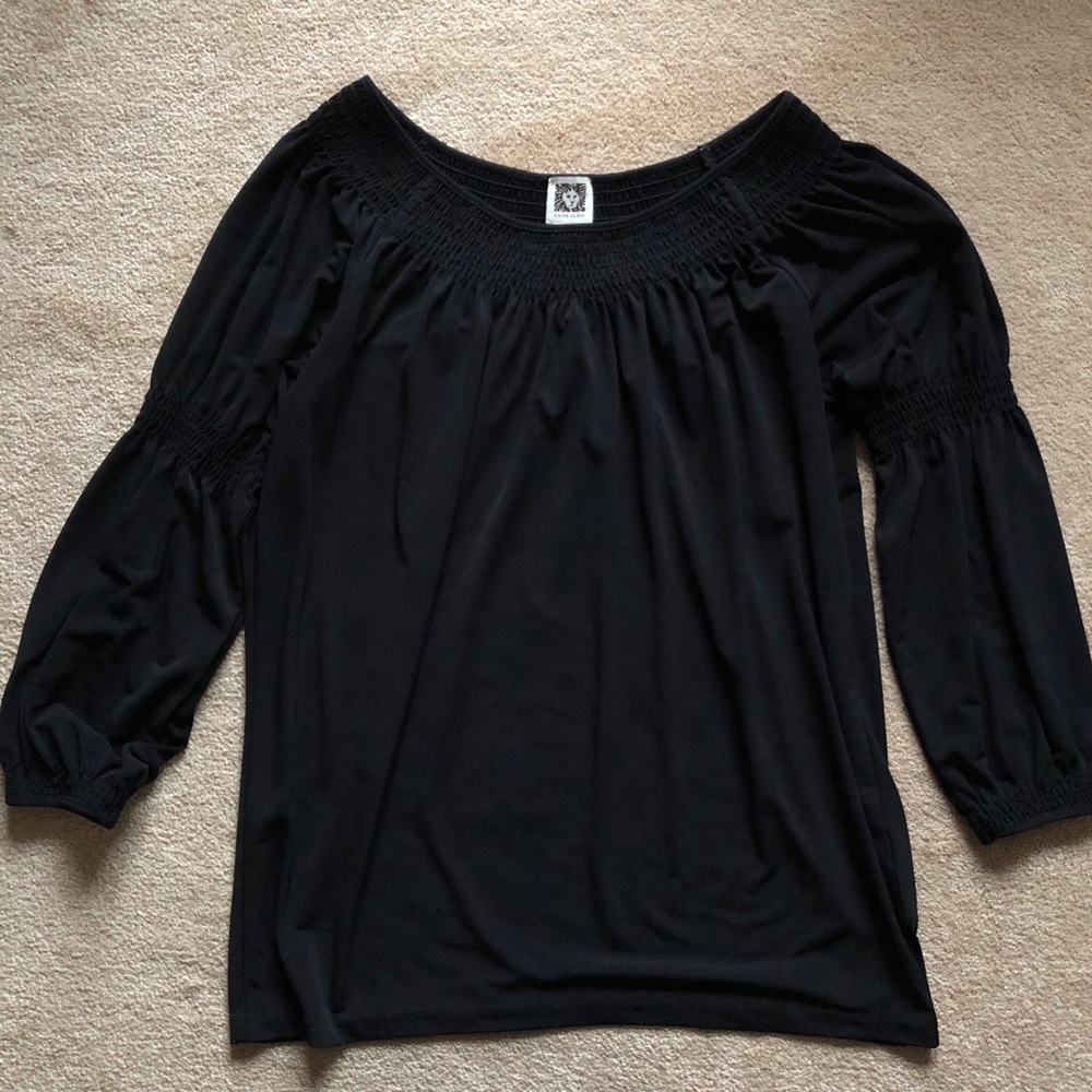 Anne Klein cinched sleeve blouse